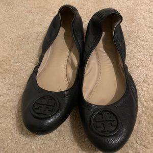 Tory Burch Black Ballet Flats